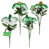 St. Patrick's Day White or Green FLORAL CARNATION SPRAY choose 1 From 3 Or All Carnation
