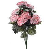 Set of 4 Artificial Carnation and Holly 17-1/2