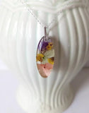 Handmade Autumn Flowers Resin Necklace Hydrangea Pendant Botanical Gift For Her Hydrangea