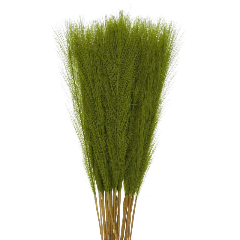 30 Pcs Pampas Artificial Grass,21" Fake Pampas Grass Green Pampas Grass
