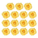 30Pcs Artificial Flower Head Fake Flowers Heads Bulk Silk Peony Heads Yellow Peony