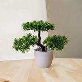 Artificial Bonsai Tree Indoor Fake Plants Bonsai Tree Welcome Potted with Pots Green Plant