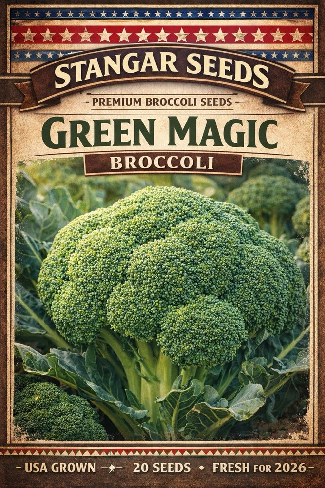 Green Magic Broccoli Seeds - 20 Seeds USA 2026 Fresh Garden Plants