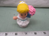 Fisher Price Little People Cinderella white dress flower bouquet roses Bouquet