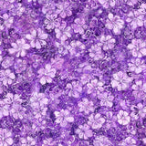Island Bloom (Lavender Crush) Fabric 45" Wide 100% Premium Cotton Digital Print Flowering Plants