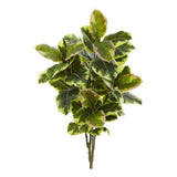 Nearly Natural 40" Rubber Leaf Artificial Plant (Real Touch) (Set of 2) in Green Green Plant
