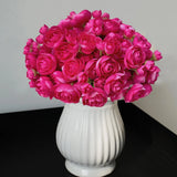 18 Pcs Ranunculus Artificial Flowers Hot Pink Faux Ranunculus Flowers Real To... Ranunculus