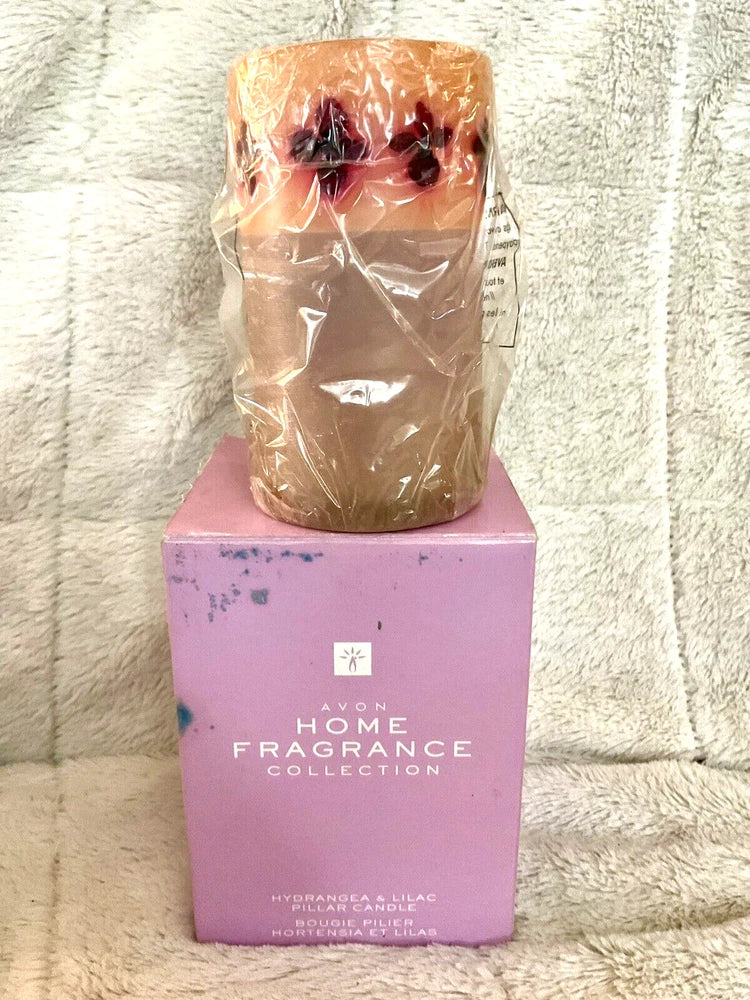 Avon Hydrangea And Lavender Pillar 5Ó Candle - Avon Home Fragrance Collection Hydrangea