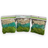 Ashland decor moss craft moss in bright green Turquoise and cream lot of three Green Plant