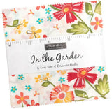 In The Garden Moda Charm Pack, 42 100% Cotton 5-inch Precut Fabric Squares Flowering Plants