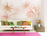 3D Pink Lily Flower ZHUA10840 Wallpaper Wall Murals Removable Self-adhesive Amy Lily