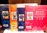 4)  3D POP UP FLOWER BOUQUET CARDS Daffodils, Tulips, Hydrangea Bluebonnet Hydrangea