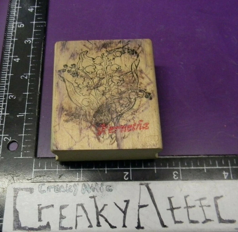 LILY OF THE VALLEY FLOWERS BELLS RUBBER STAMP CREAKYATTIC Lily