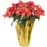 Centerpiece Artificial Christmas Poinsettia with Wrapped Base-28 In. Pink Green Plant