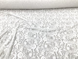 Embroidered Stretch Lace Apparel Fabric Sheer Ivory Floral PP50 Flowering Plants