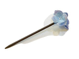 1 Pc Of Artificial Silk Flower Hydrangea Flower Hair Stick Light Blue Color Hydrangea