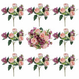 8 Bundles Peonies Artificial Flowers Silk Peonies Faux Flowers Fake Peonies A... Peony