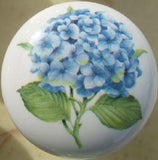 Cabinet Knobs Knob blue #2 Hydrangea Flower @Pretty@ Hydrangea