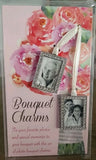 BOUQUET PHOTO CHARMS for your Wedding Bouquet! Silver Sparkle Rhinestones NEW! Bouquet