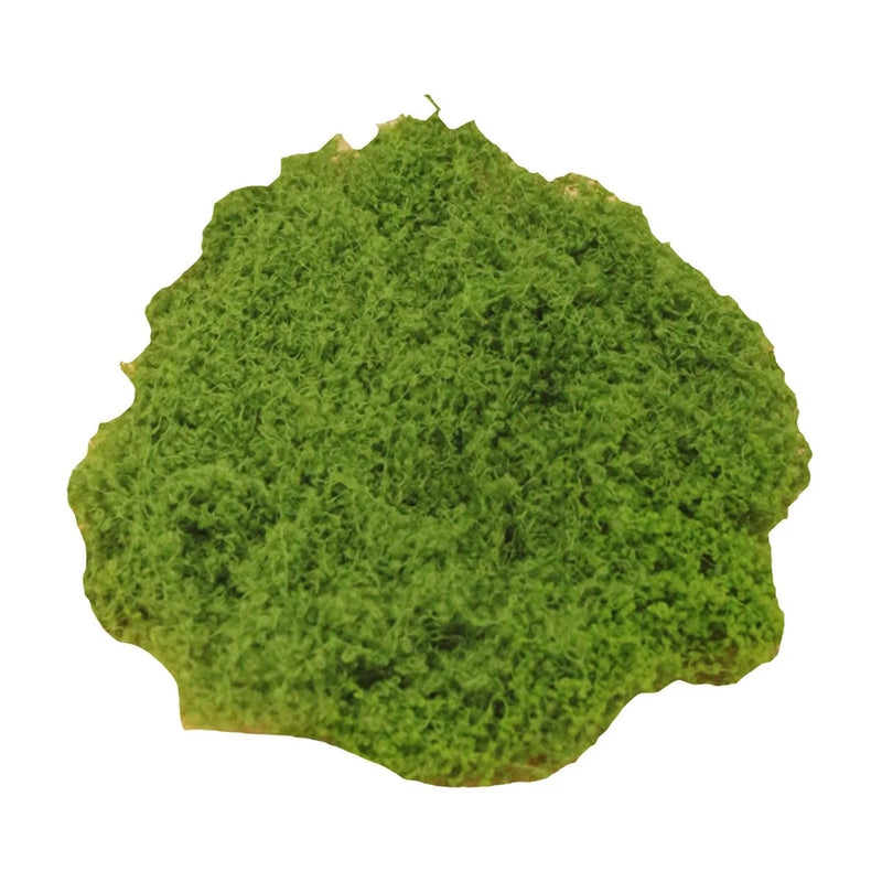Artificial green plant moss pad for terrariums, irregular round shape