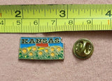 Kansas Sunflower Field Sun Flowers Travel Souvenir Enamel Lapel Pin Sunflower