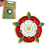 Tudor Rose Pin Badge Enamel War of The Roses  Brooch Lapel Bag Coat Jewellery Roses
