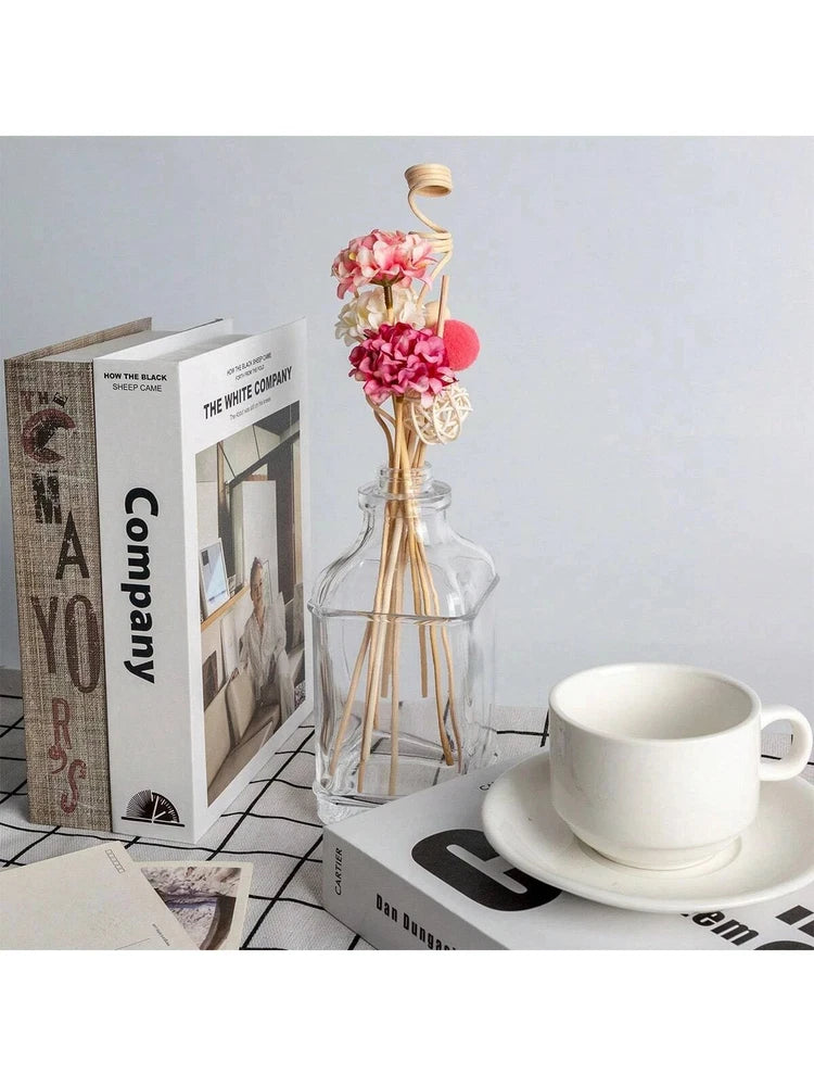 NEW 10PCS Pink Hydrangea Flower Rattan Reed Diffuser Sticks Home DŽcor UK Hydrangea