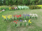 MP SCENERY 20 Flower Plants O Scale Architectural Flowering Plant Railroad Flowering Plants