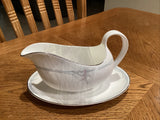 Royal Doulton CARNATION Gravy Boat w/underplate  GREAT CONDITION Carnation