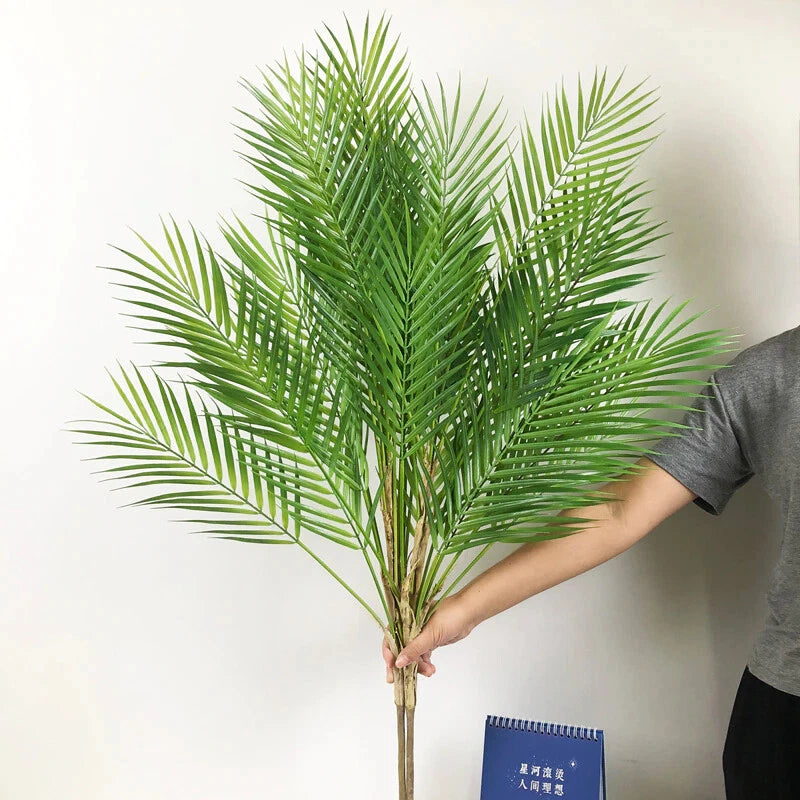 Artificial Palm Leaf Plastic Tree Garden Home Decorations Tropical Fake Plants Green Plant