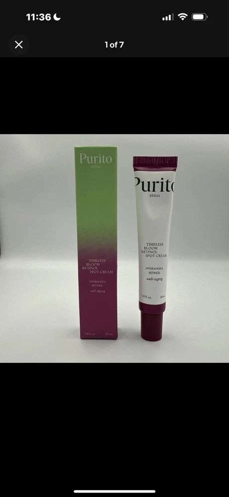 PURITO Seoul Timeless bloom Retinol Spot Cream Hydrangea Well-aging Hydrangea