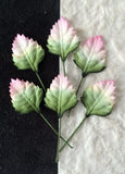 20 Sunflower Leaves tiny Variegated leaf Floral wreath Dolls miniature Hats card Sunflower