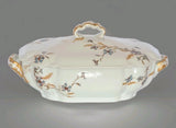 VTG Haviland Co Schleiger 73 Soup Veg Tureen Limoges France Blue Carnation 2347 Carnation