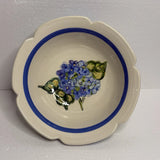 Heather Lane Pottery Hydrangea Floral 8Ó Serving Bowl Signed Hydrangea
