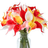 SITUMEIZI 24 PCS Artificial Calla Lily Fake Flowers Assorted Colors Silk Flow... Lily