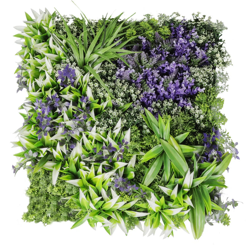 20" Artificial Grass Mats 3D Mixed Plant Wall Hedge Decor For Home Festival #14 Green Plant