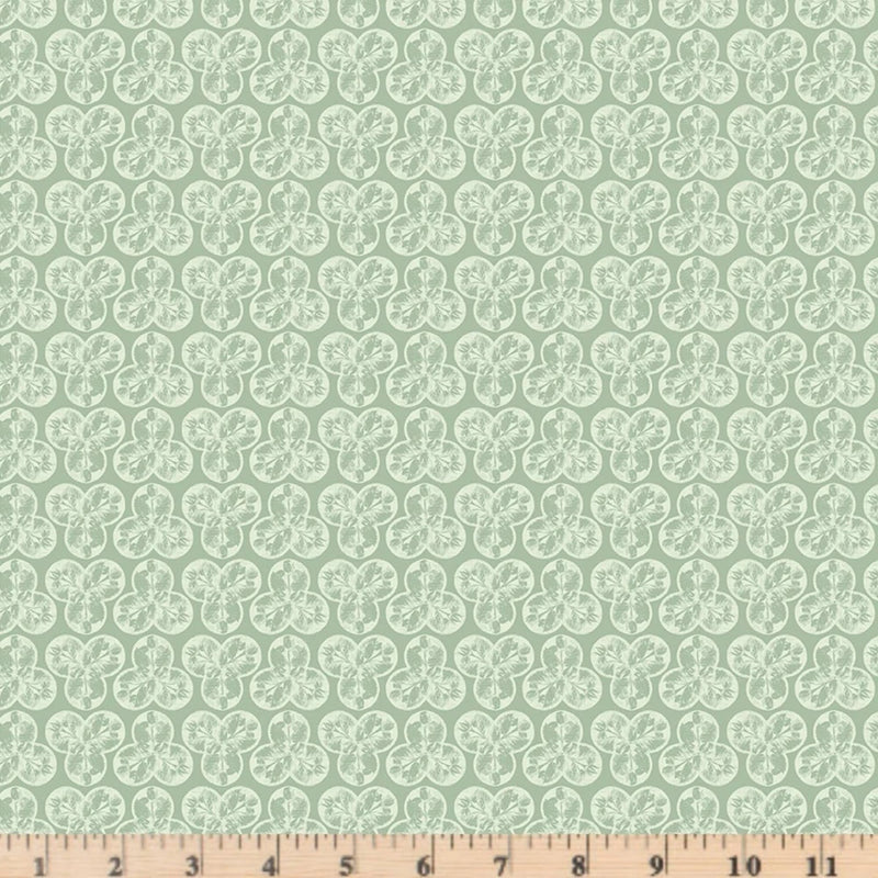 Nature's Portrait Trifolium SAGE CD15673-SAGE 100% Cotton Fabric By half yard Flowering Plants