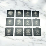 Birth Flower by Month Coaster | Slate Carnation
