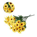 Exquisite Plastic Sunflower Home Decor adorned with 24 Delicate Flowers Sunflower