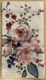 TWO Pink Floral Flowers Paper Napkins Decoupage Roses Summer Fall Watercolor Roses