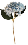 Soft Blue Faux Hydrangea Stem 18 Inch Wedding Artificial Silk Flower Large Bloom Hydrangea
