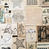 Objects People Backgrounds Textures Border Wooden Rubber Craft Stamps You Choose Sunflower