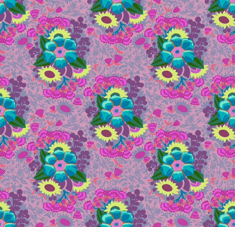 1/2 Yard Fabric - Overdressed | Centerpiece - Grape by Anna Maria Textiles Flowering Plants