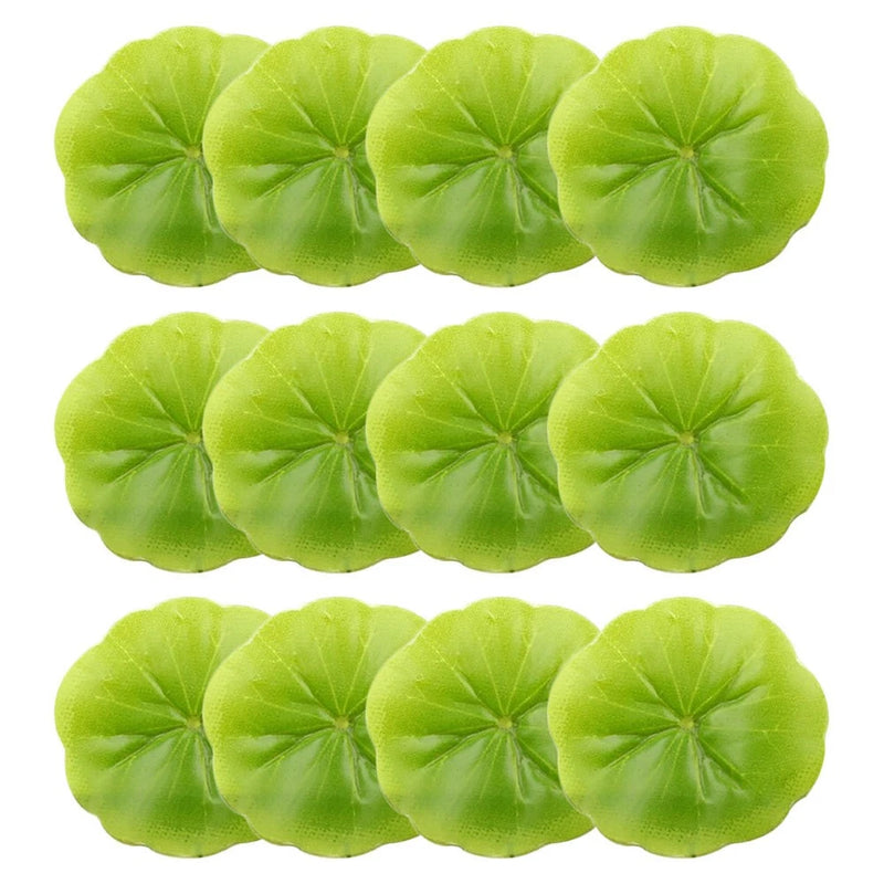 30 Pcs Simulated Lotus Leaf Aquarium Fake Floating Plant Pool Decor Green Plant