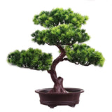 Artificial Fake Green Plant Bonsai Potted Simulation Pine Tree Gift  Home Decor Green Plant