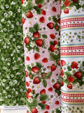 Timeless Treasures Strawberry Bouquet  Cotton Fabric by the yard,1/2 yd Bouquet