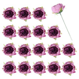 25Pcs Peonies Artificial Flowers, Fake Peony Flowers with Stems, Purple Peony