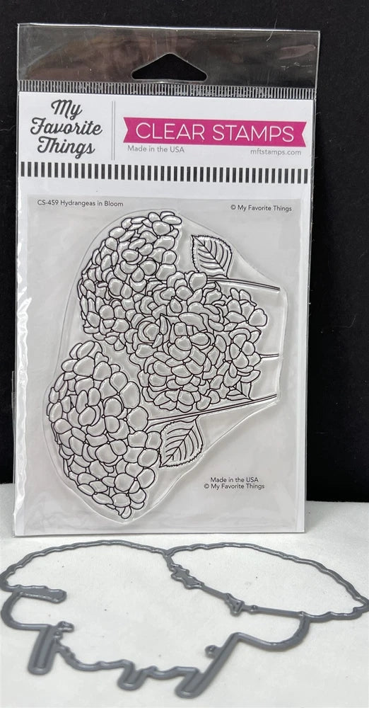 My Favorite Things HYDRANGEAS IN BLOOMS Flowers Floral Rubber Stamps Dies Hydrangea