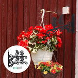 2 Pcs Metal Planter Hooks Garden Flower Pot Hangers Hanging Holder Wall Garden Plants