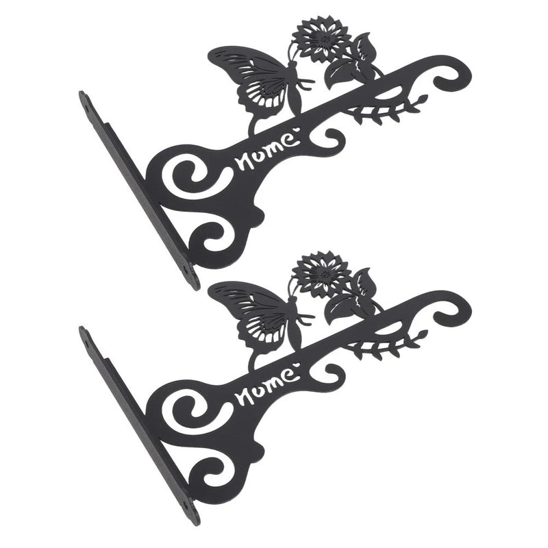 2 Pcs Hanging Basket Hooks Outdoor Garden Pot for Wall Decor Baskets Hangers Garden Plants
